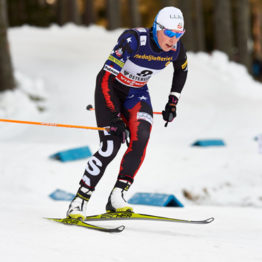 Kikkan Randall en una prueba FIS Copa del Mundo de Esquí de fondo en Oestersund (SWE) con la serie 9100 de Yoko.