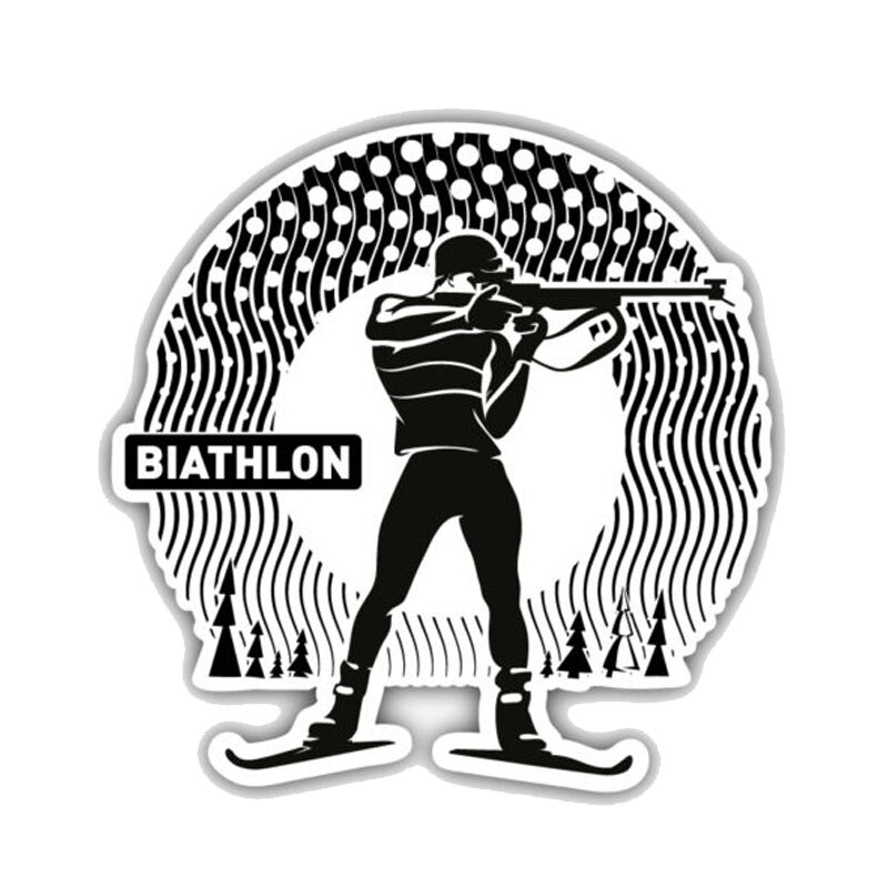 pegatina tirador biathlon